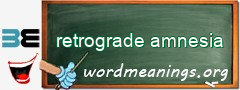 WordMeaning blackboard for retrograde amnesia